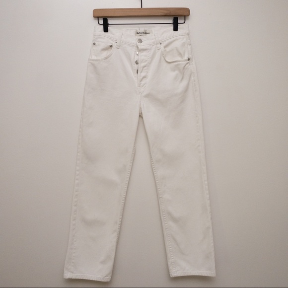 REFORMATION Cynthia High Relaxed Jean White - Picture 3 of 10